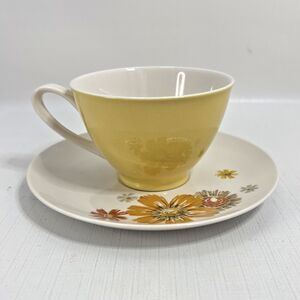 Kokura Ware Marigold Cup Saucer Replacement Cottage Core 1950s Made Japan Vtg